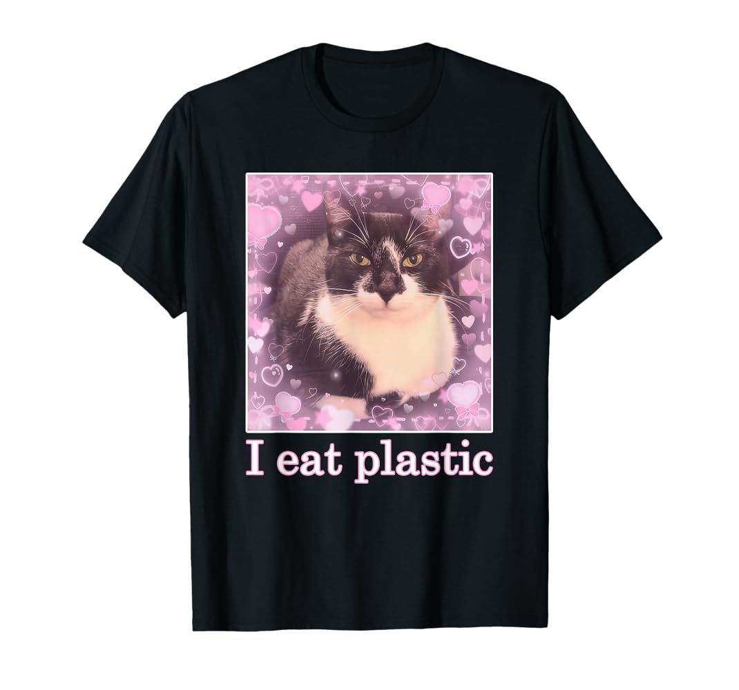 Amazon.com: I Eat Cement Cat Unique I Eat Plastic Cat T